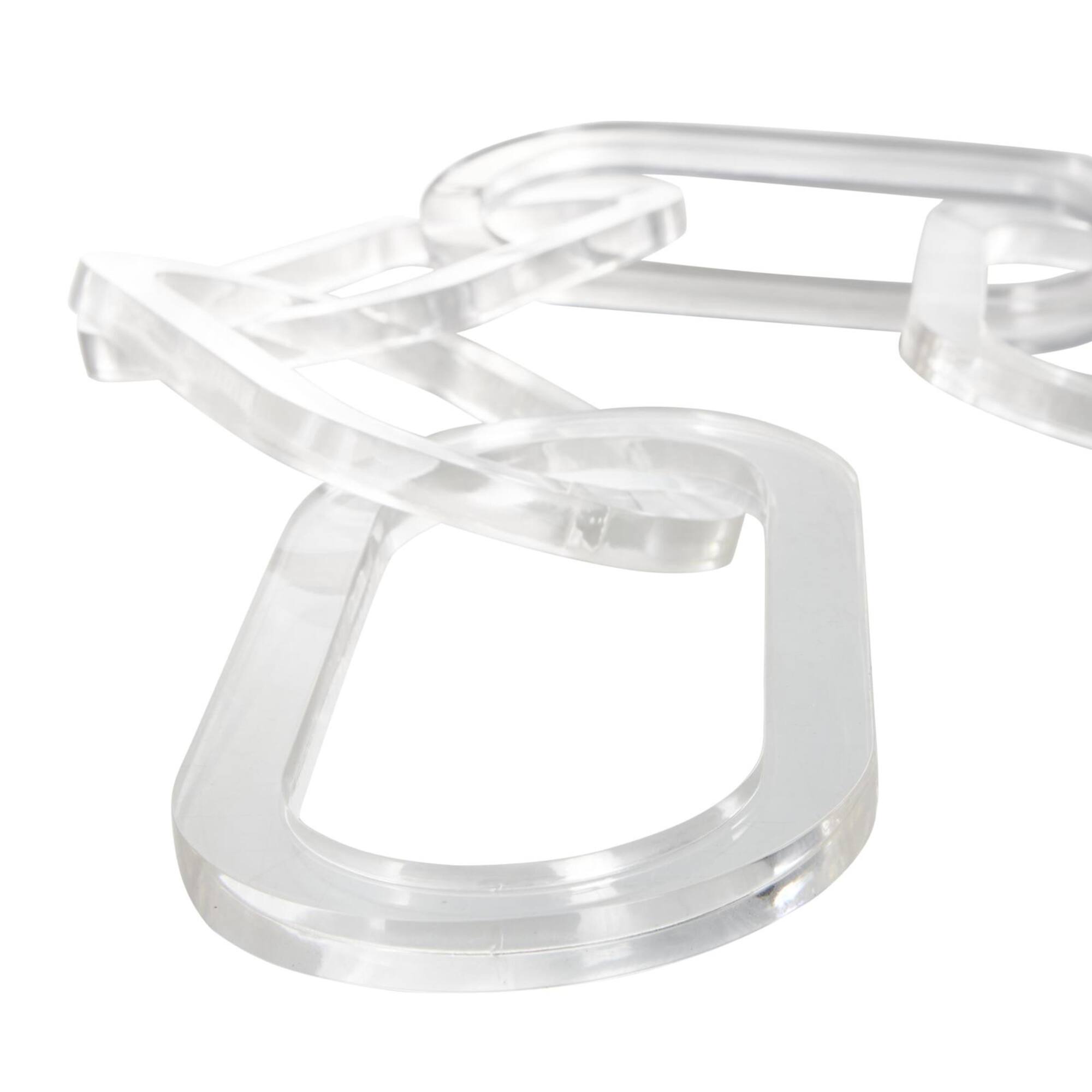 27" Clear Acrylic Plastic Chain Oval Link Sculpture
